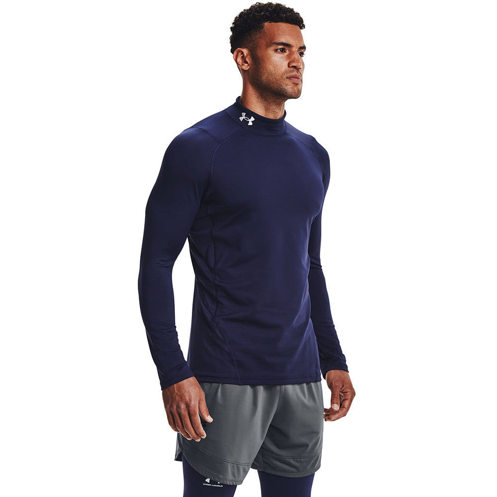 Sous-couche de golf Under Armour CG Armour Fitted Mock Homme - Bleu marine / S