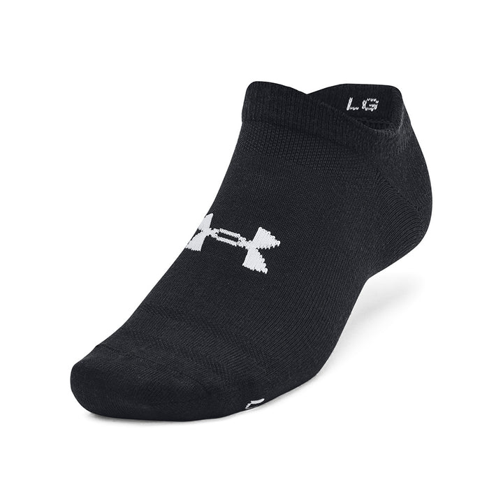 Chaussettes de golf Under Armour Essential No Show (Pack de 6) - Noir / Gris / M/L
