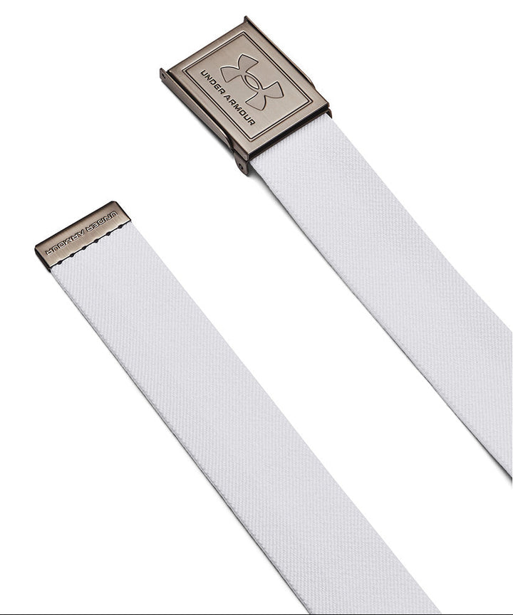 Ceinture de golf Under Armour Stretch Webbing Homme - Blanc