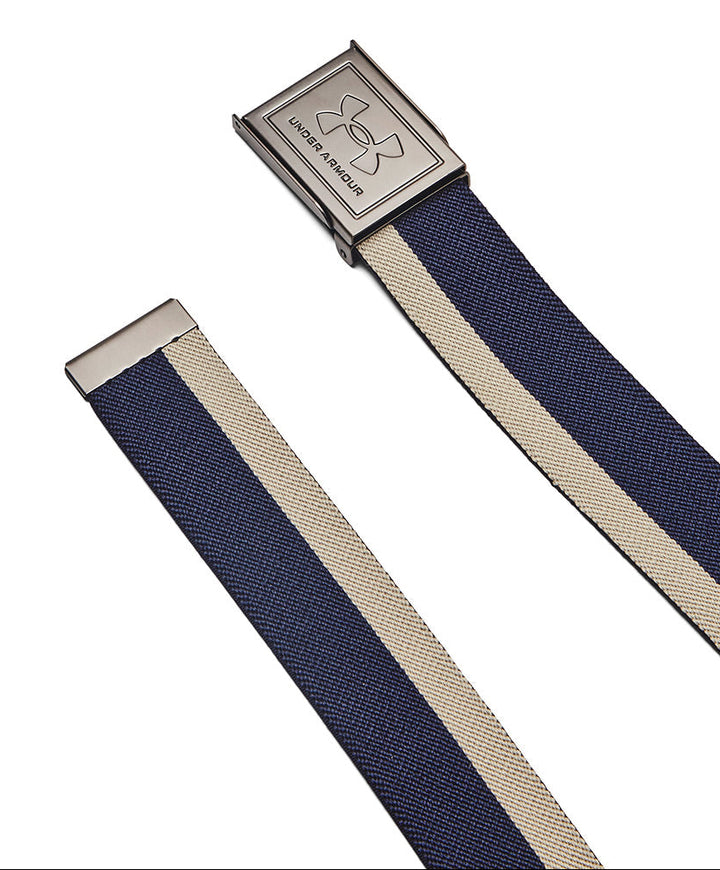 Ceinture de golf Under Armour Stretch Webbing Homme - Bleu Marine / Kaki