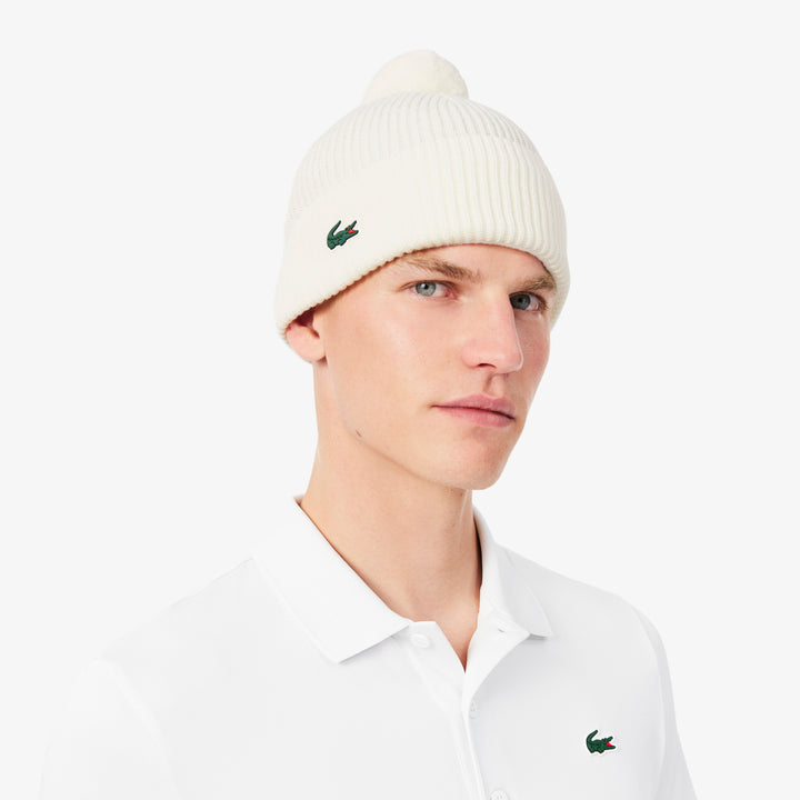 Bonnet à Pompon Doublé Polaire Lacoste