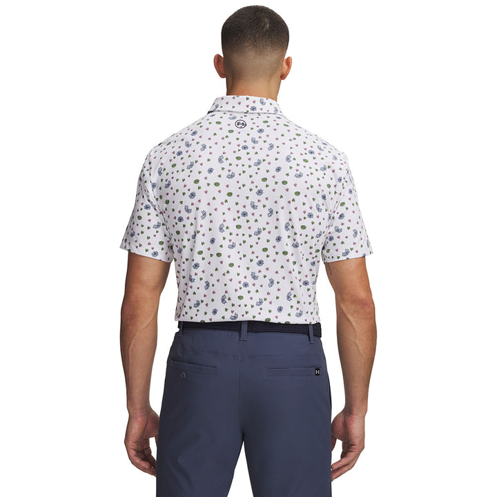 Polo de golf Under Armour ArmourDry Printed Homme - Blanc / XL
