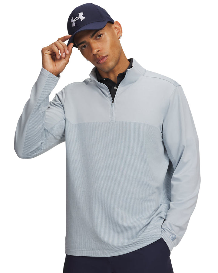 Pull de golf Under Armour Drive Lightweight 1/2 Zip Homme - Bleu ciel / XS