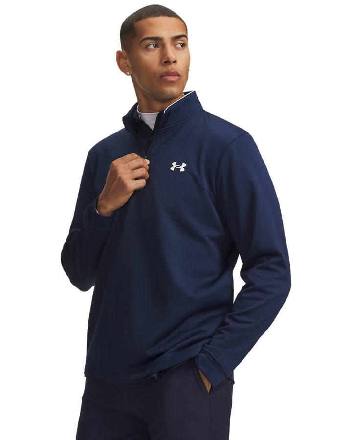 Pull de golf Under Armour MatchPlay 1/4 Zip Homme - Bleu marine / XS