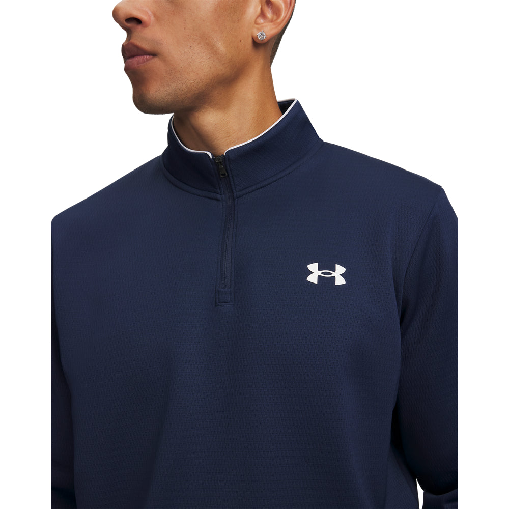 Pull de golf Under Armour MatchPlay 1/4 Zip Homme - Bleu marine / M