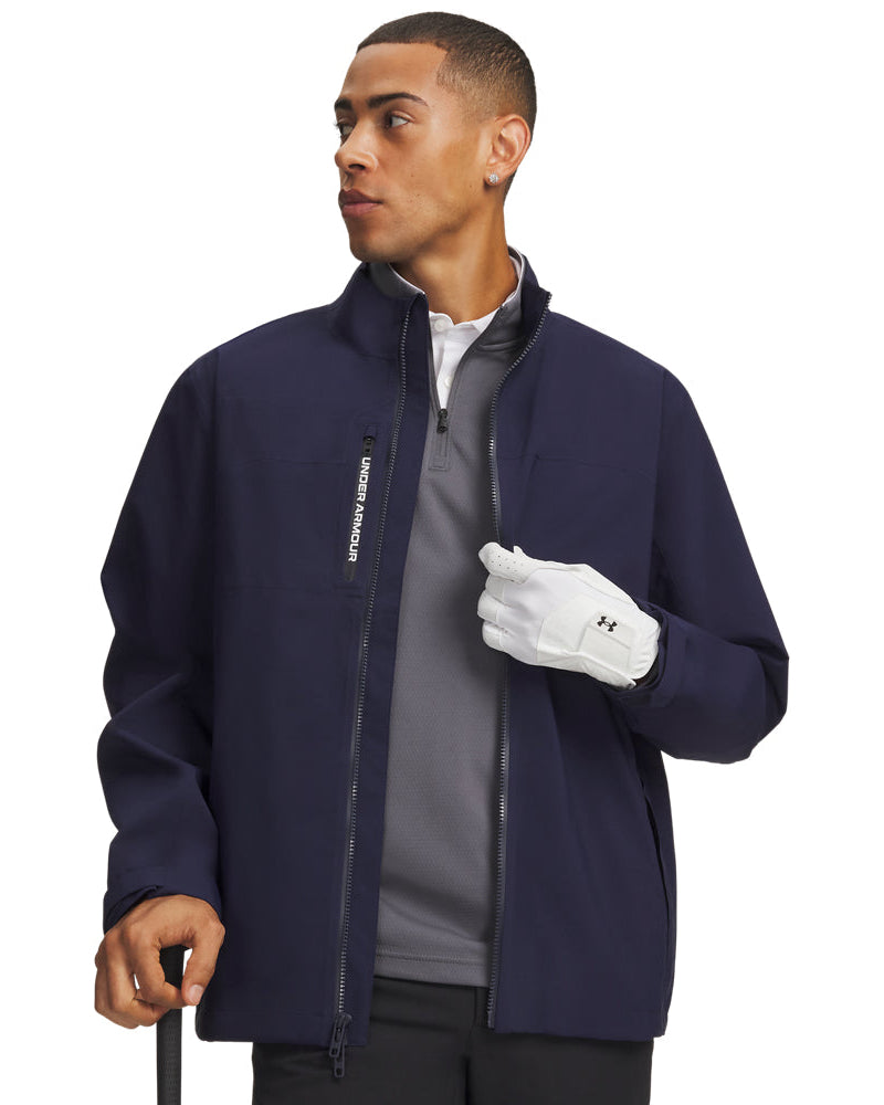 Veste de pluie golf homme Under Armour Drive Pro Rain - Bleu marine / XS