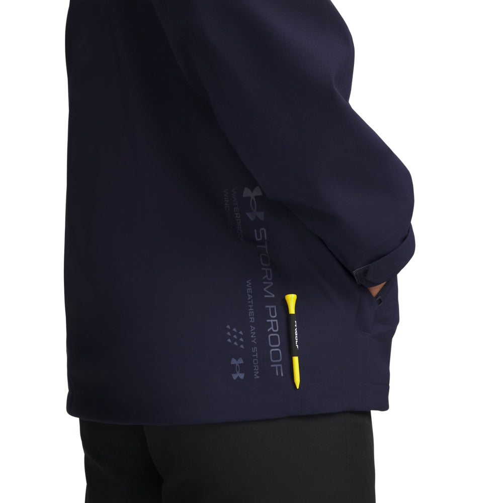 Veste de pluie golf homme Under Armour Drive Pro Rain - Bleu marine / XL