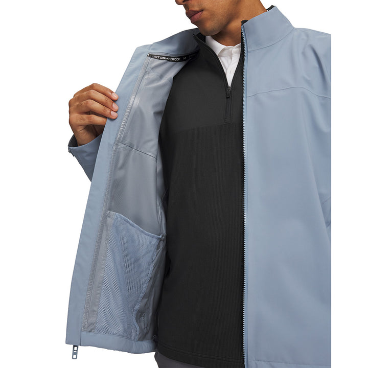 Veste de pluie golf homme Under Armour Drive Pro Rain - Bleu gris / XS