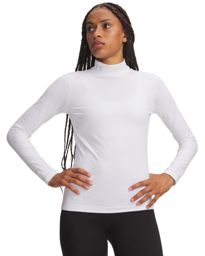 Sous-couche de golf Under Armour ColdGear Mock Femme - Blanc / XS