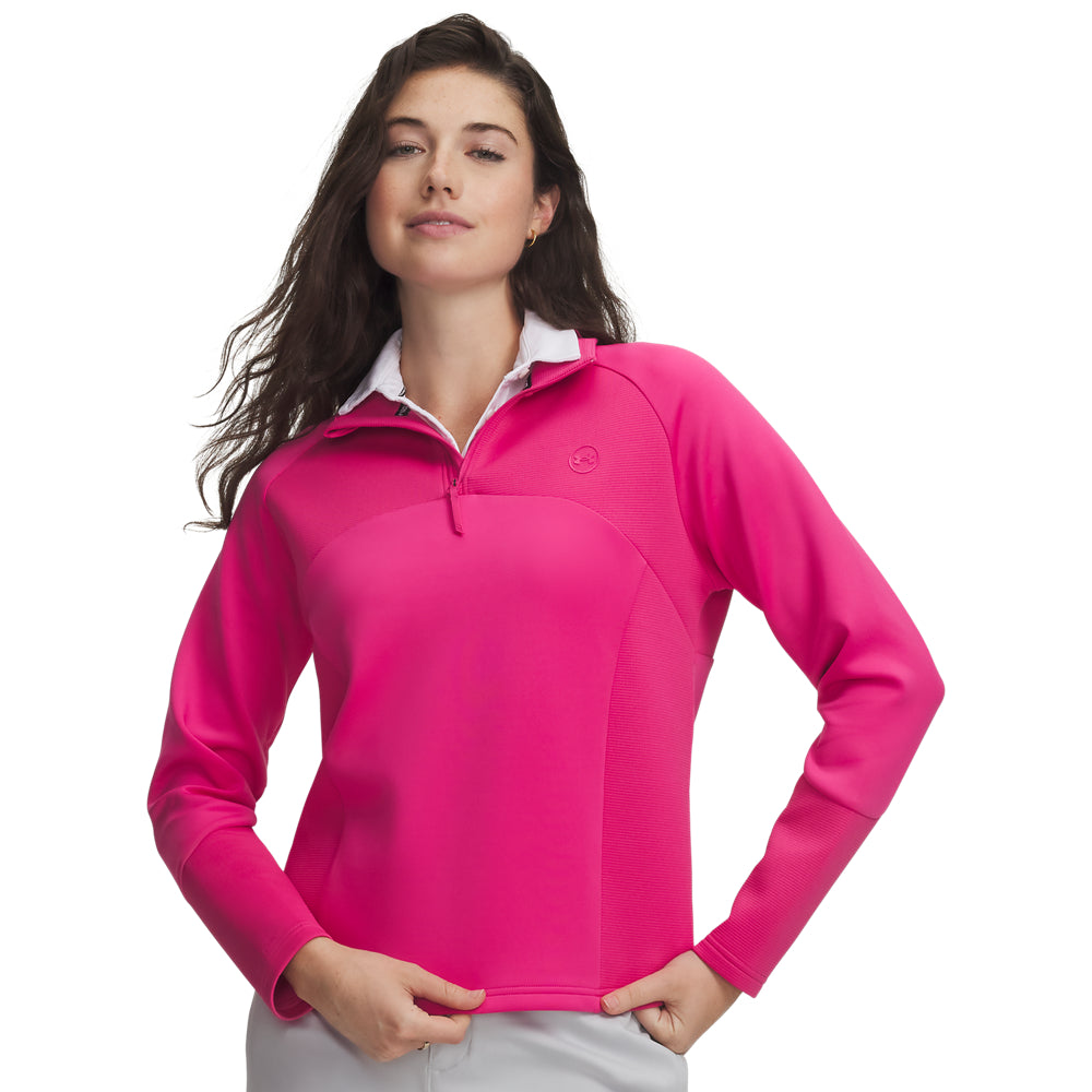 Pull de golf Under Armour Drive Midlayer 1/4 Zip Femme - Bleu marine / L