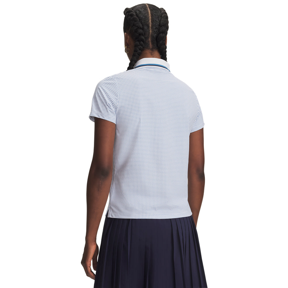 Polo de golf Under Armour ArmourDry Printed Femme - Blanc / Bleu / M