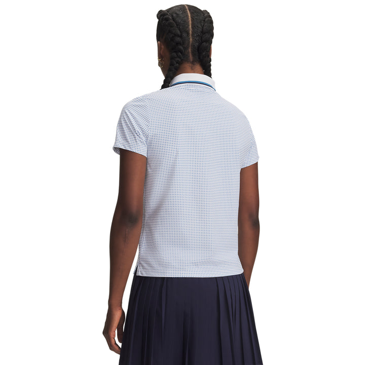 Polo de golf Under Armour ArmourDry Printed Femme - Blanc / Bleu / M