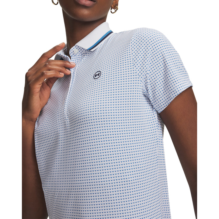 Polo de golf Under Armour ArmourDry Printed Femme - Blanc / Bleu / S