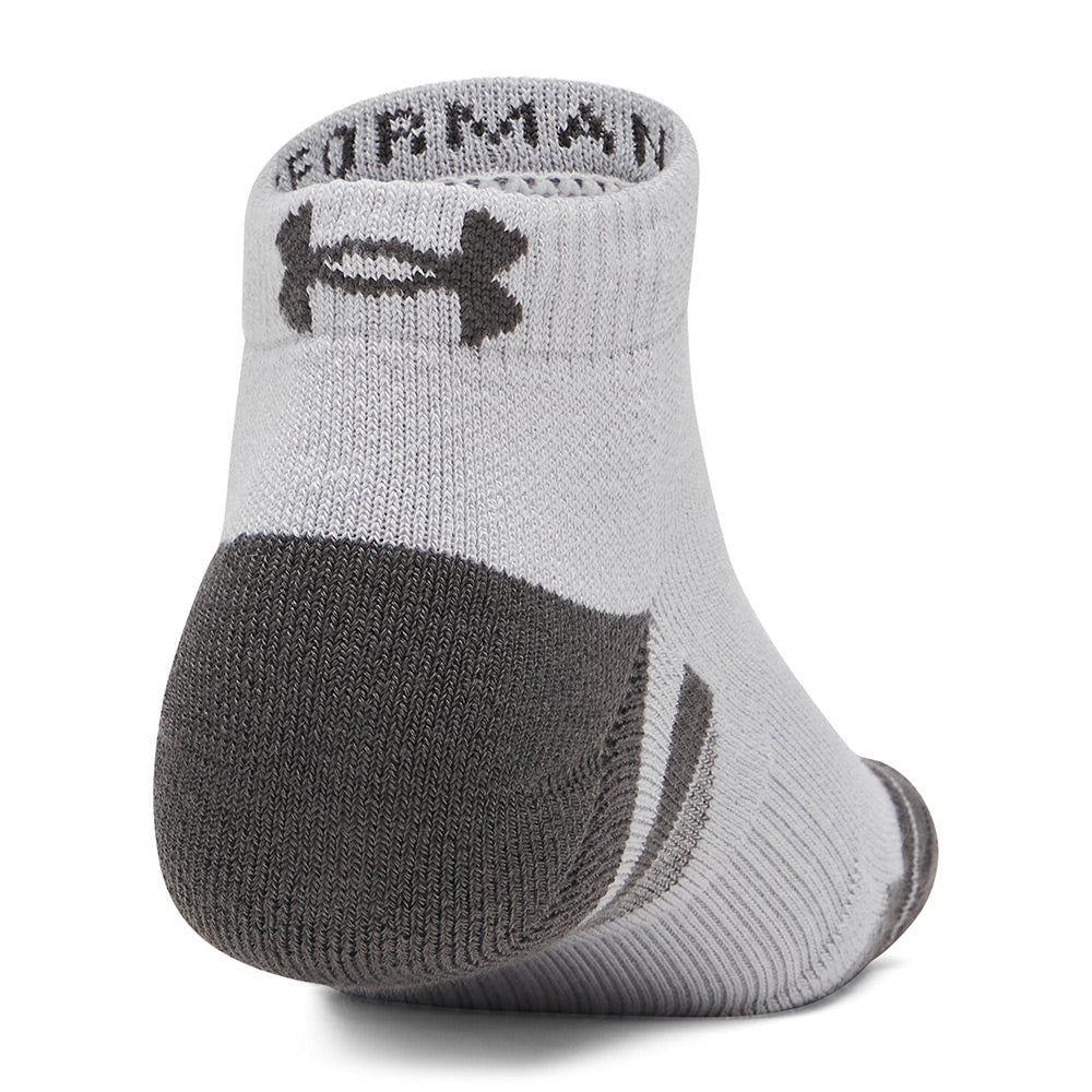 Chaussettes de golf Under Armour Perf Tech Low (Pack de 3) - Blanc / Noir / Gris clair / XL