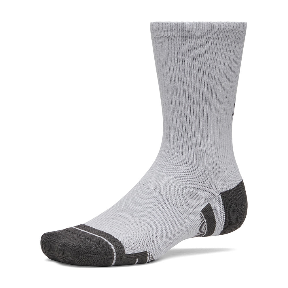 Chaussettes de golf Under Armour Perf Tech Crew (Pack de 3) - Blanc / Noir / Gris clair / XL