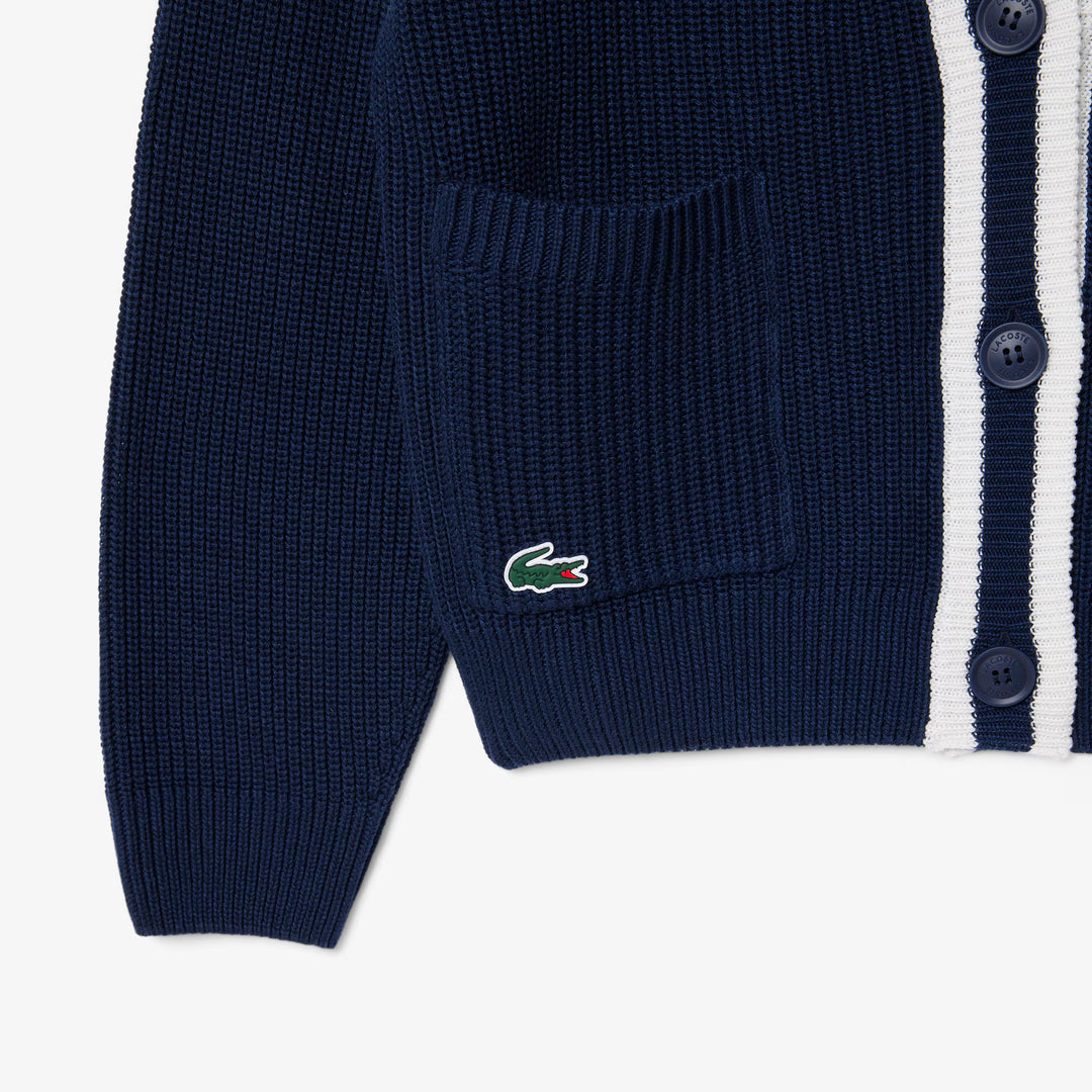 Cardigan de Golf en Maille Perlée Femme Lacoste