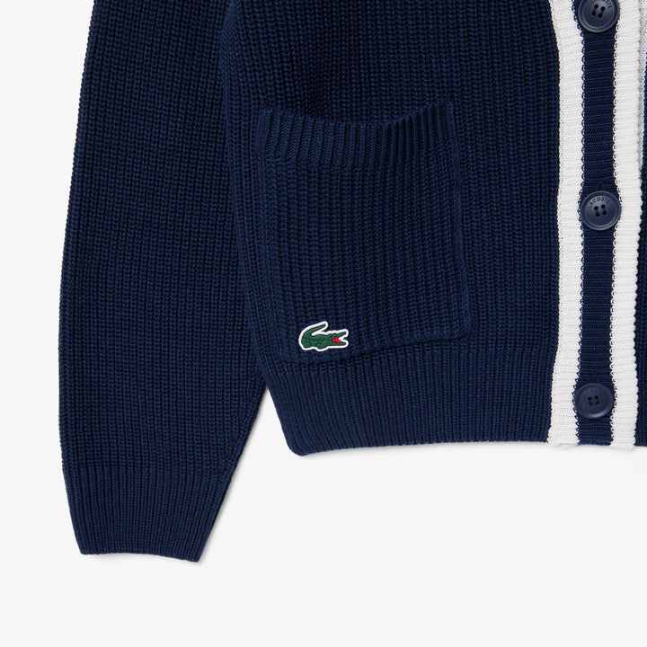 Cardigan de Golf en Maille Perlée Femme Lacoste