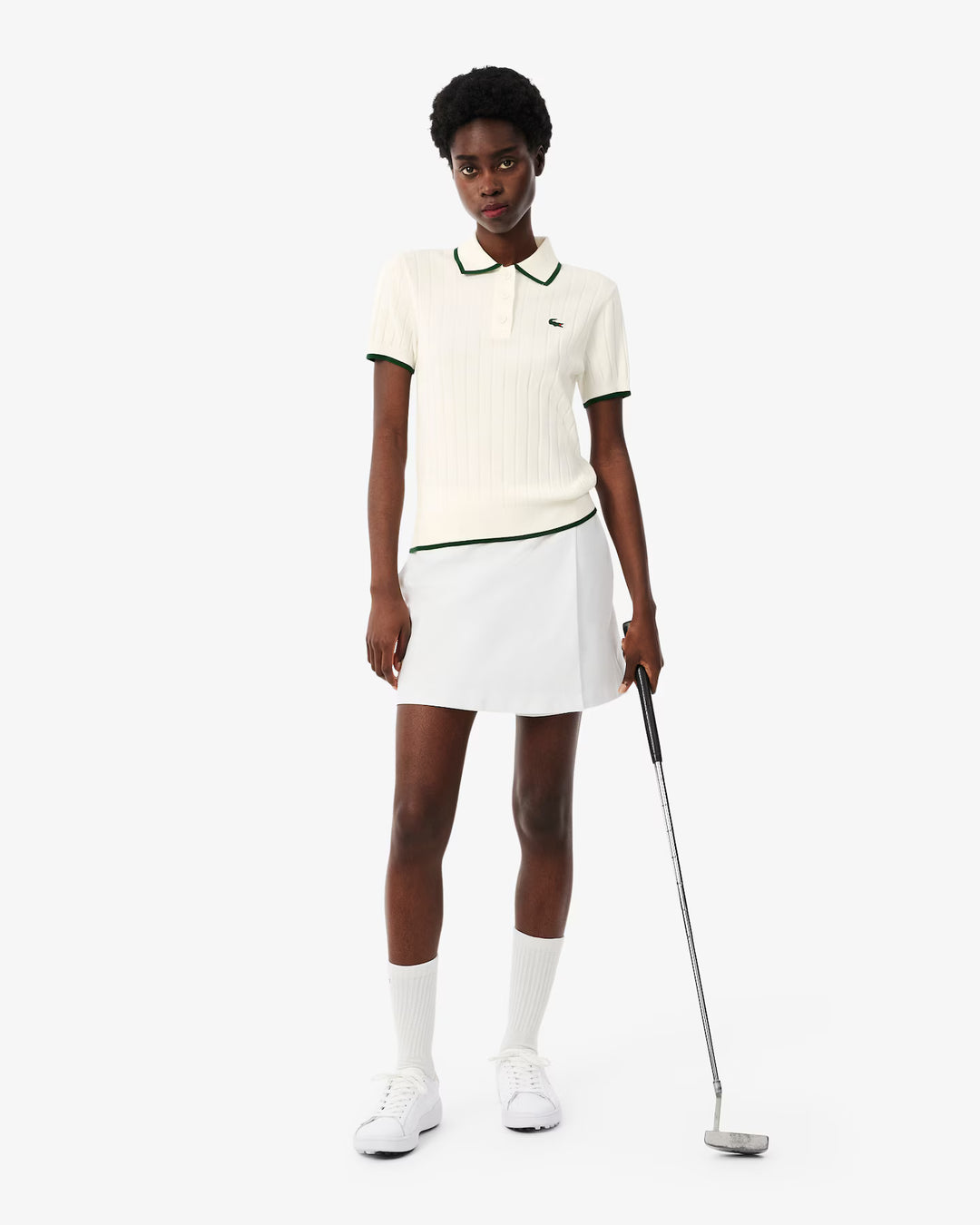 Pull de Golf Femme Col Polo Manches Courtes Lacoste