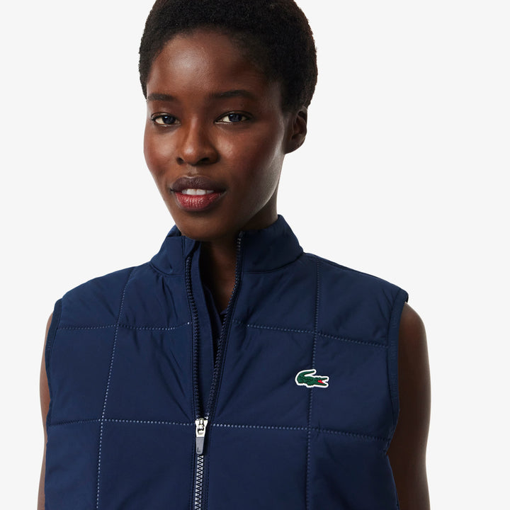 Veste de Golf Femme Sans Manches Déperlante UV - Lacoste - Bleu marine - L
