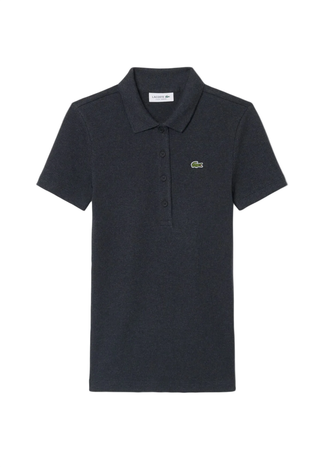 Polo Femme L.12.D Slim Fit Coton Côtelé Lacoste - Gris chiné - 36