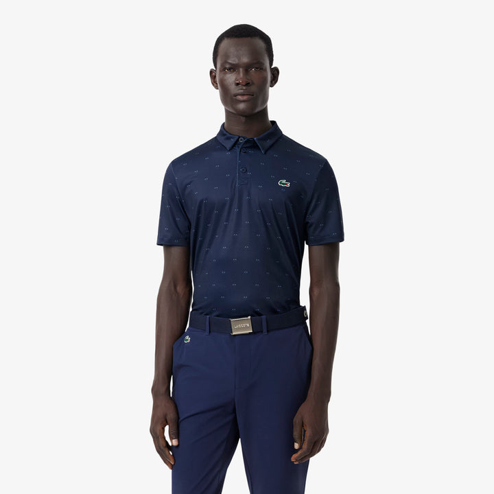 Polo de Golf Regular Fit Imprimé Ultra Dry Lacoste - Bleu marine - L