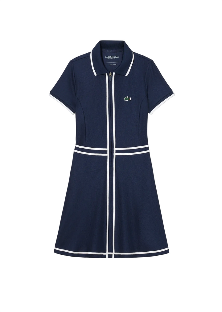 Robe de Golf et Tennis Junior Piqué Stretch Ultra Dry 8-16 ans - Lacoste - Marine - 2 ans