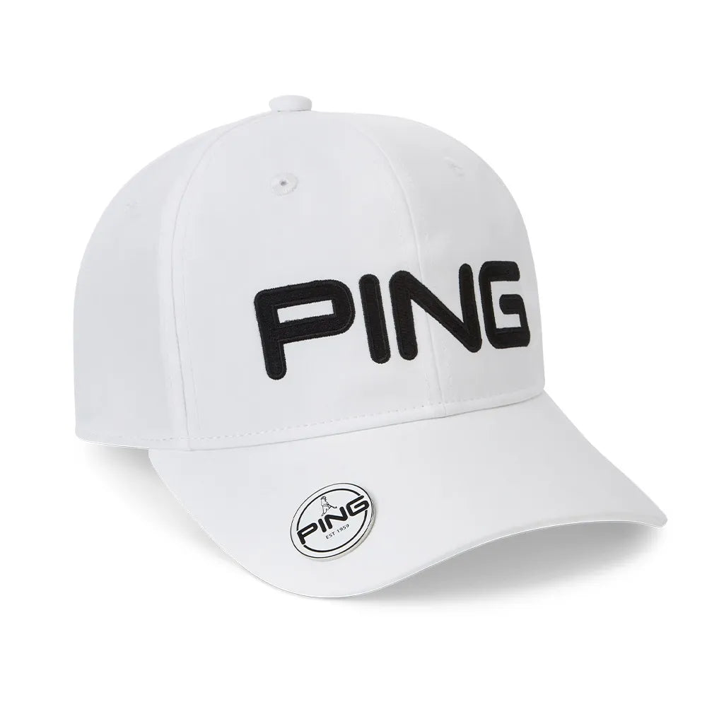 Casquette de Golf Homme PING Ball Marker - Blanc