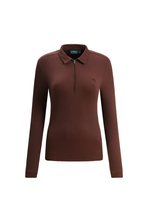 Polo de Golf Manches Longues Femme Chervò Assolta - Marron - Marron - XS