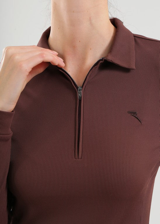 Polo de Golf Manches Longues Femme Chervò Assolta - Marron - Marron - M