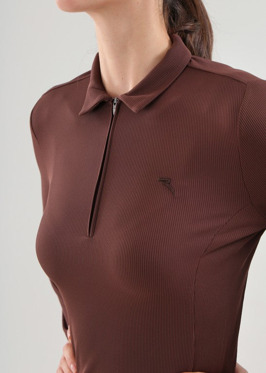 Polo de Golf Manches Longues Femme Chervò Assolta - Marron - Marron - S