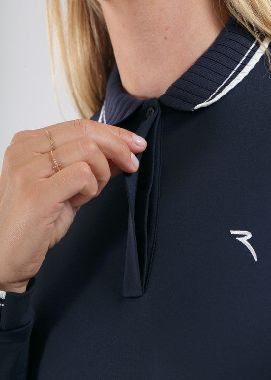 Polo de Golf Manches Longues Femme Chervò Atma - Bleu marine - M/L