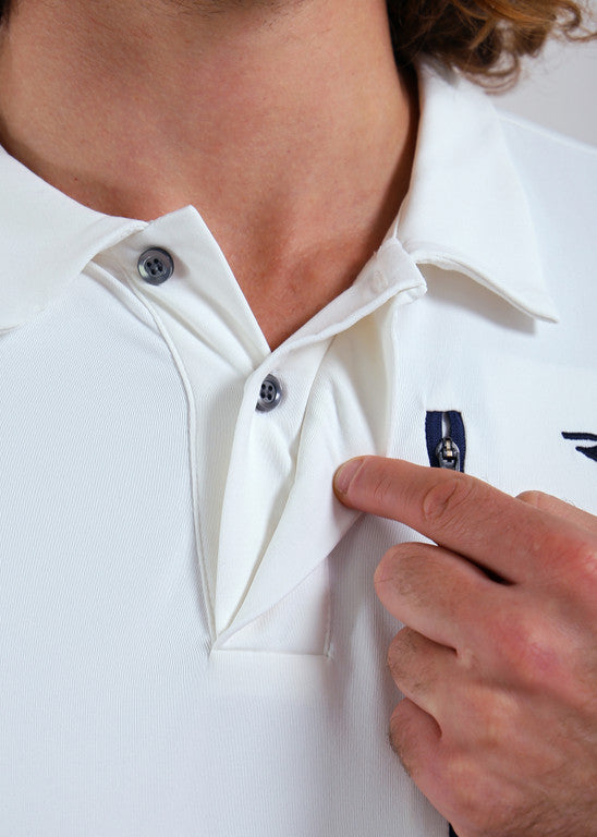 Polo de Golf Manches Longues Homme Chervò Azteco - Blanc - S