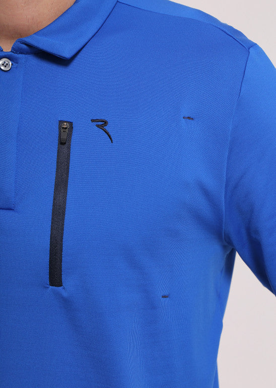 Polo de Golf Manches Longues Homme Chervò Azteco - Bleu - XL