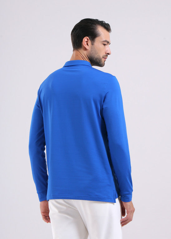 Polo de Golf Manches Longues Homme Chervò Azteco - Bleu - M/L
