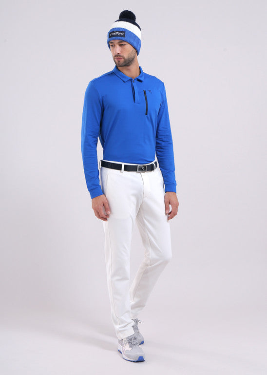 Polo de Golf Manches Longues Homme Chervò Azteco - Bleu - S