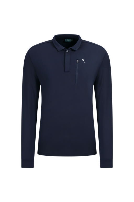 Polo de Golf Manches Longues Homme Chervò Azteco - Bleu marine - S