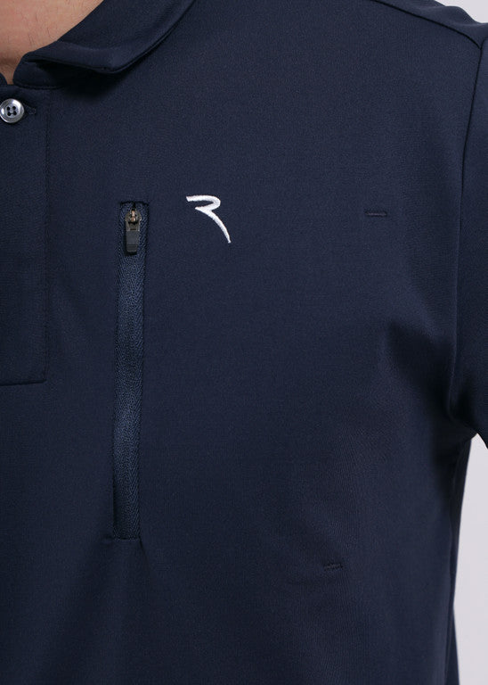 Polo de Golf Manches Longues Homme Chervò Azteco - Bleu marine - XXL