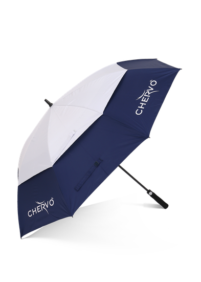 Parapluie de Golf Technique Résistant Chervò Hero - Blanc / Bleu Marine - Blanc / Bleu marine