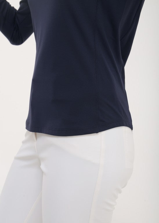 Sous-Pull Col Montant Golf Femme Chervò Tessy - Bleu marine - XL