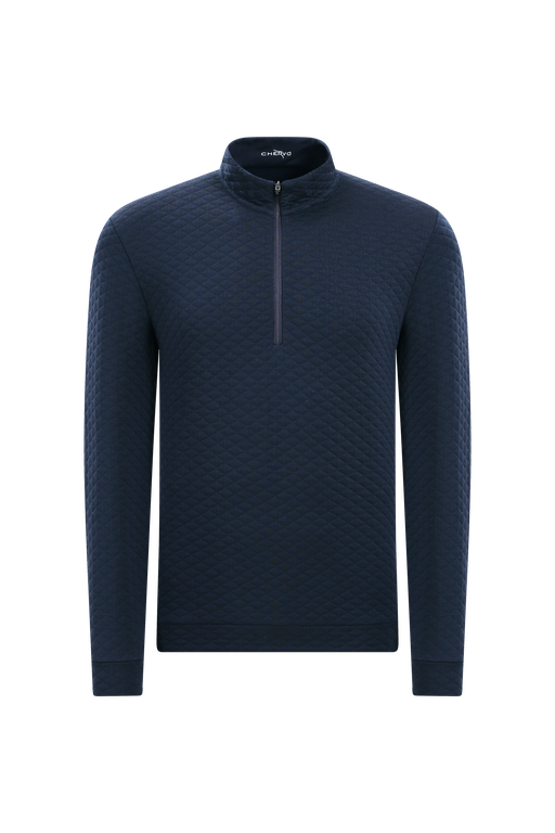 Pull col montant zippé Homme Chervò Tobago - Bleu marine - XS