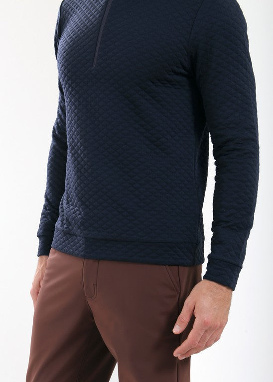 Pull col montant zippé Homme Chervò Tobago - Bleu marine - M/L