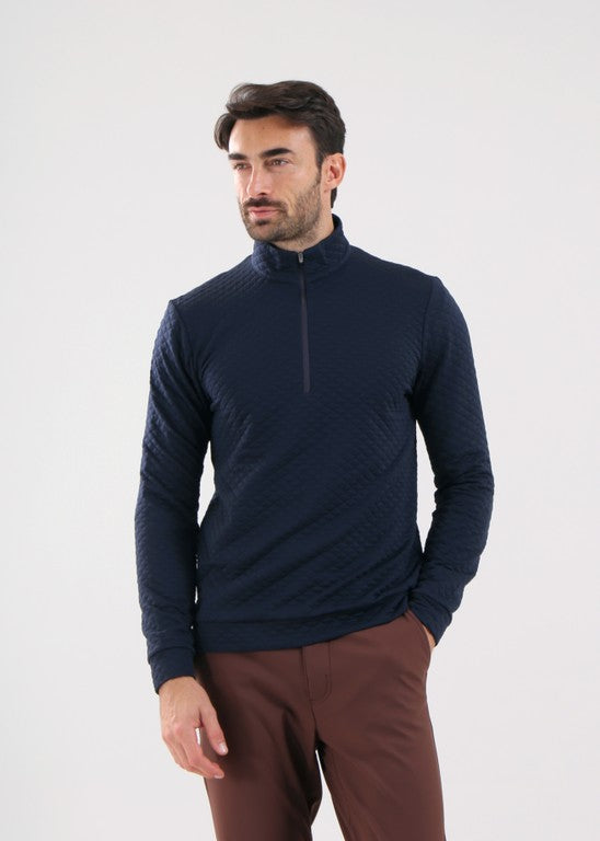 Pull col montant zippé Homme Chervò Tobago - Bleu marine - S
