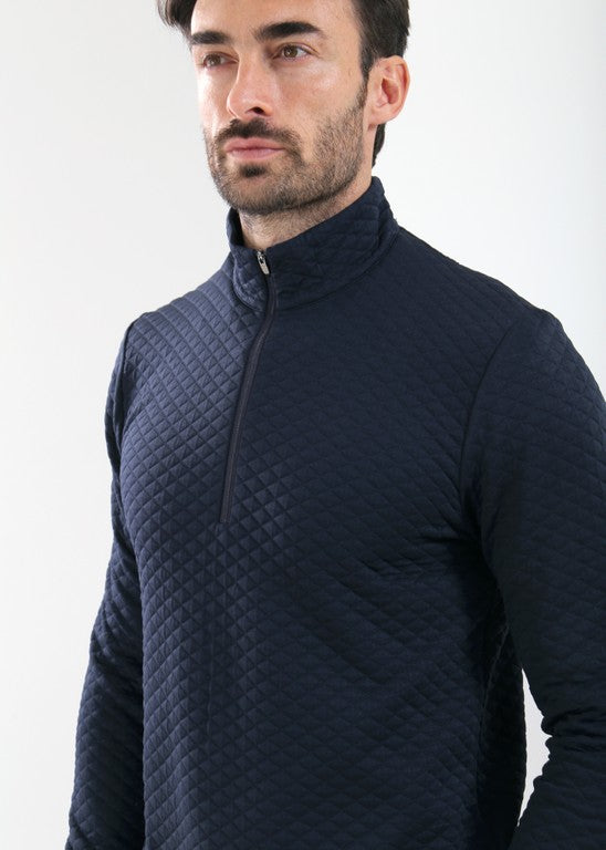 Pull col montant zippé Homme Chervò Tobago - Bleu marine - L