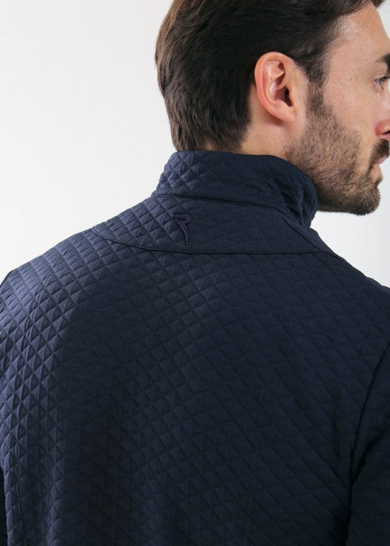 Pull col montant zippé Homme Chervò Tobago - Bleu marine - XL