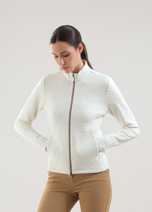 Veste Pull Zippée Femme Chervò Pittsburgh en Laine Mérinos - Bleu marine - M/L