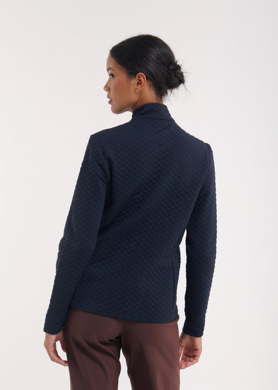 Veste Pull Zippée Femme Chervò Pittsburgh en Laine Mérinos - Blanc - L