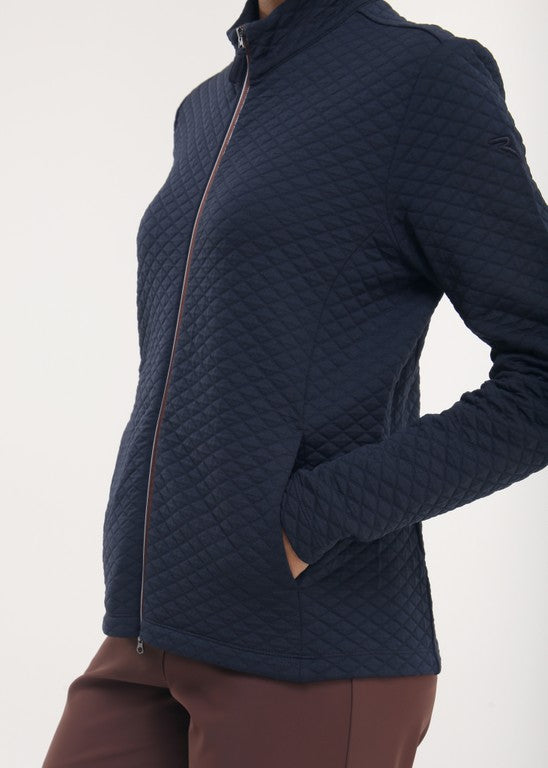 Veste Pull Zippée Femme Chervò Pittsburgh en Laine Mérinos - Blanc - XXL