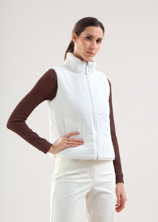 Veste sans manches Réversible Femme Chervò Ersilia - Blanc - S