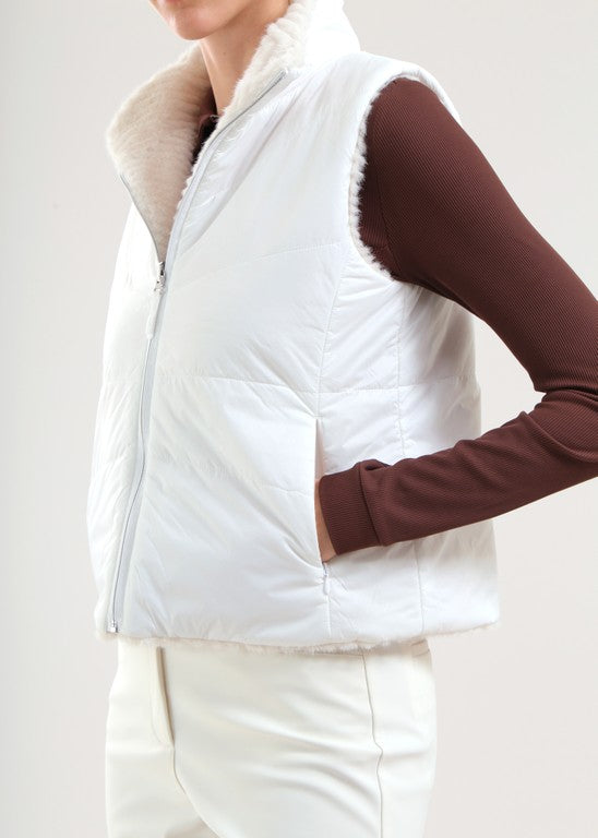 Veste sans manches Réversible Femme Chervò Ersilia - Blanc - XL