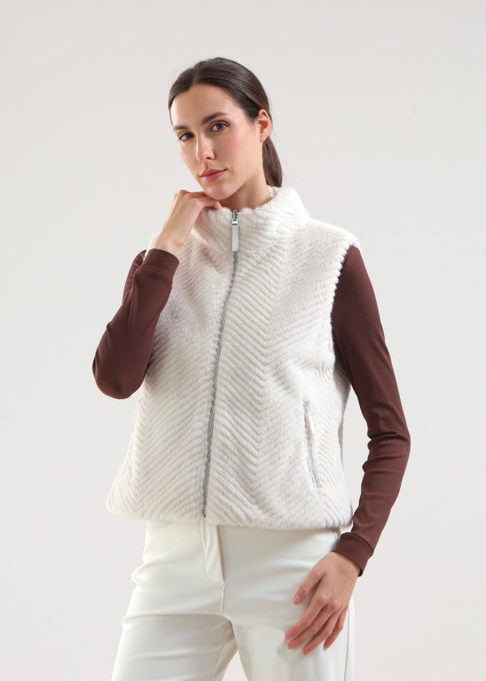 Veste sans manches Réversible Femme Chervò Ersilia - Blanc - XXL